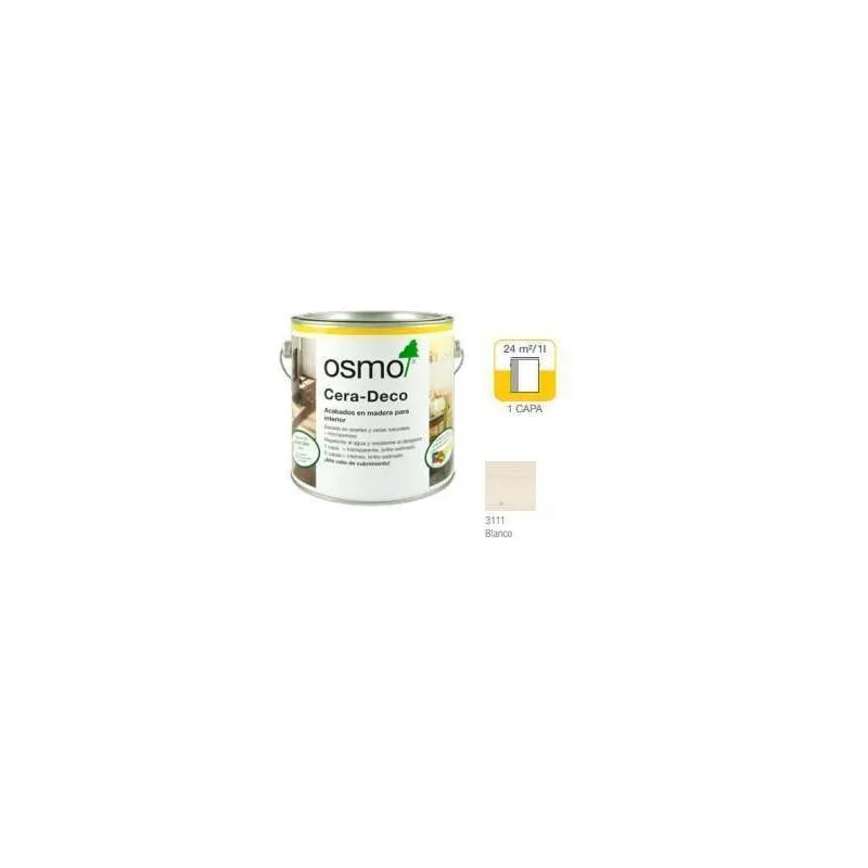 Aceite-cera para madera blanco resistente - Osmo