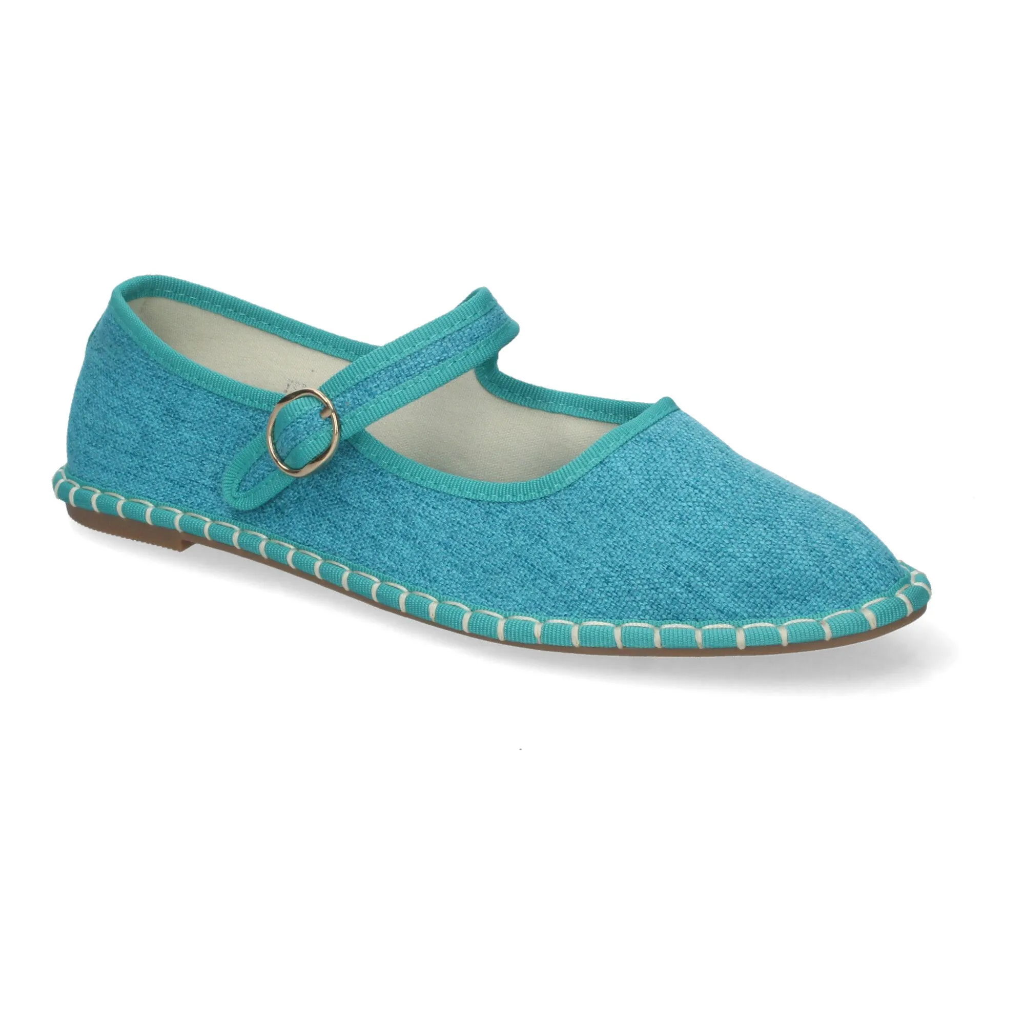 Alpargatas planas venecianas cómodas para mujer color azul YSD-A