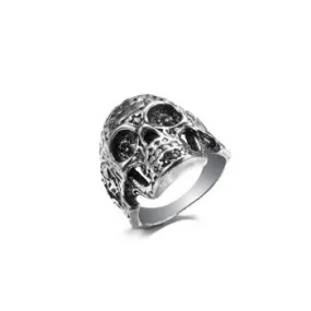 Anillo de calavera punk