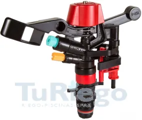 Aspersor de impacto P45 PROTEGIDO plástico sectorial, alcance 13-20 m.