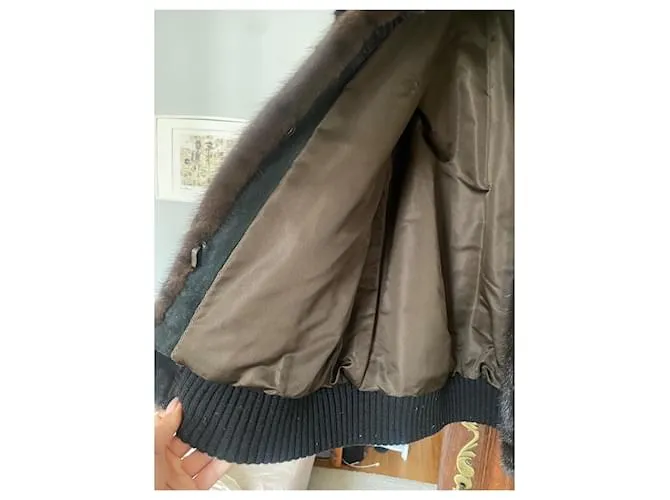 Autre Marque Chaqueta de visón Castaño 