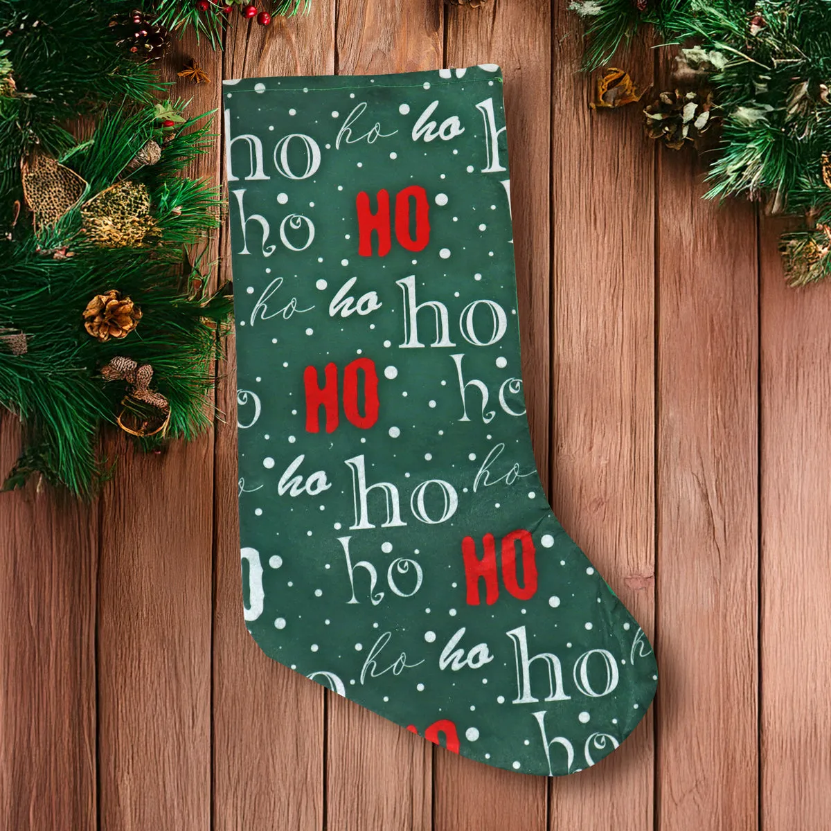 Bota Navidea color Verde, Ho Ho Ho