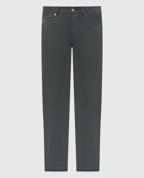 Brunello Cucinelli Gray pants made of wool