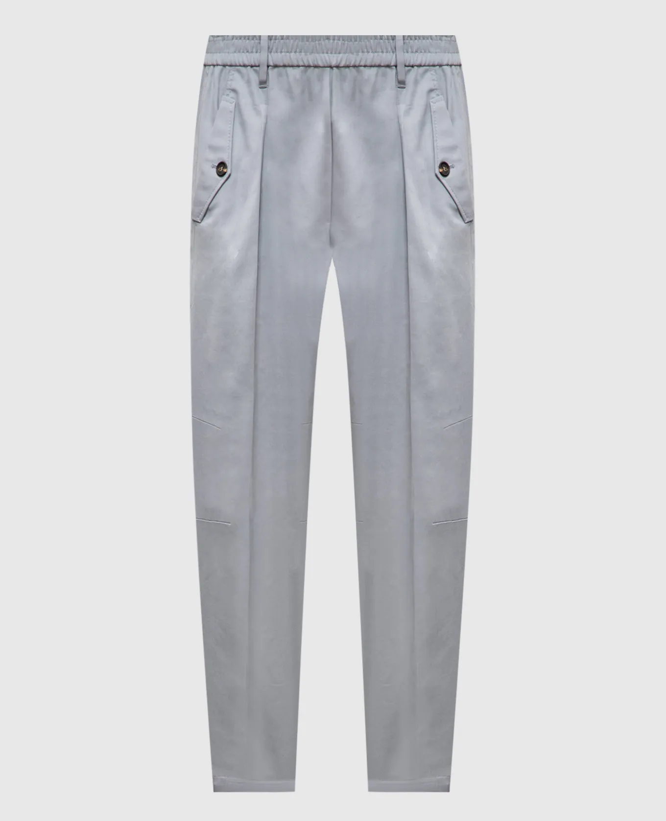 Brunello Cucinelli Gray pants with monil chain