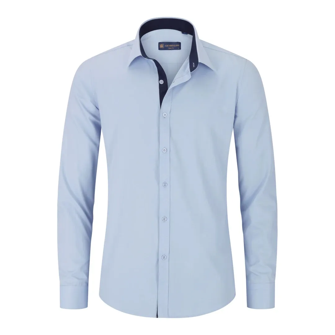Camisa de manguito para hombres Manga larga de algodón formal