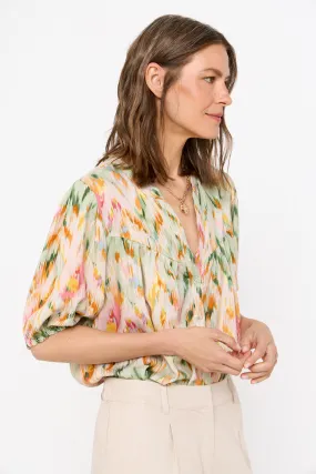 Cortefiel Blusa estampada manga corta