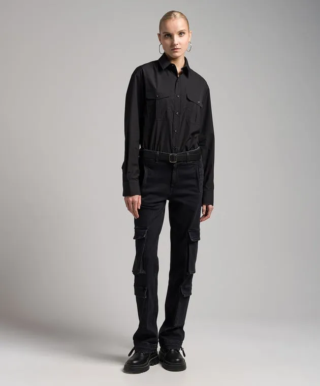 Dondup Tori logo cargo pants in black