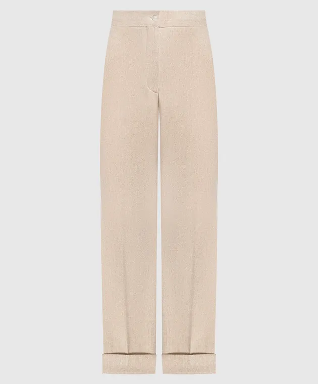 Enrico Mandelli Beige cashmere pants