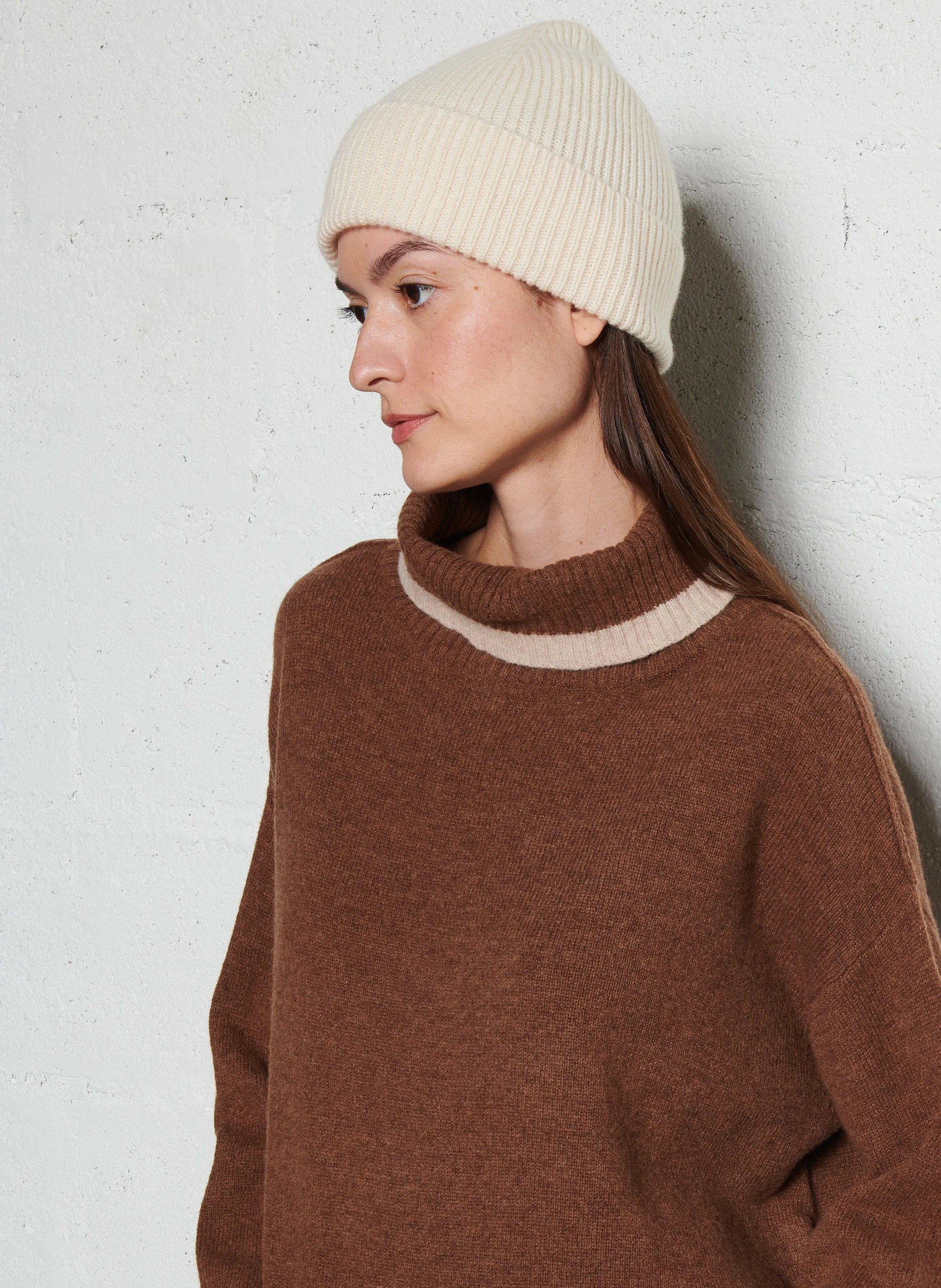 KOON Gorro de cachemir en blanco
