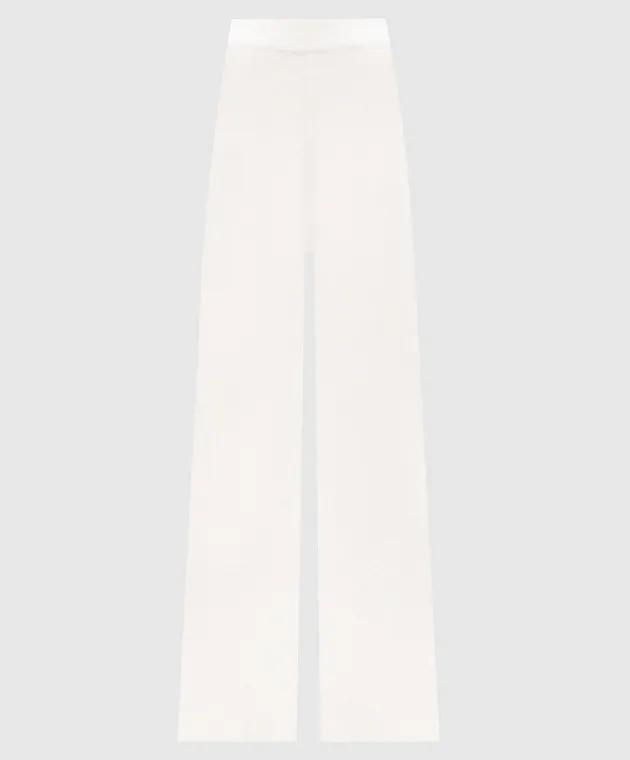 LISA YANG White Khloe flared pants with cashmere