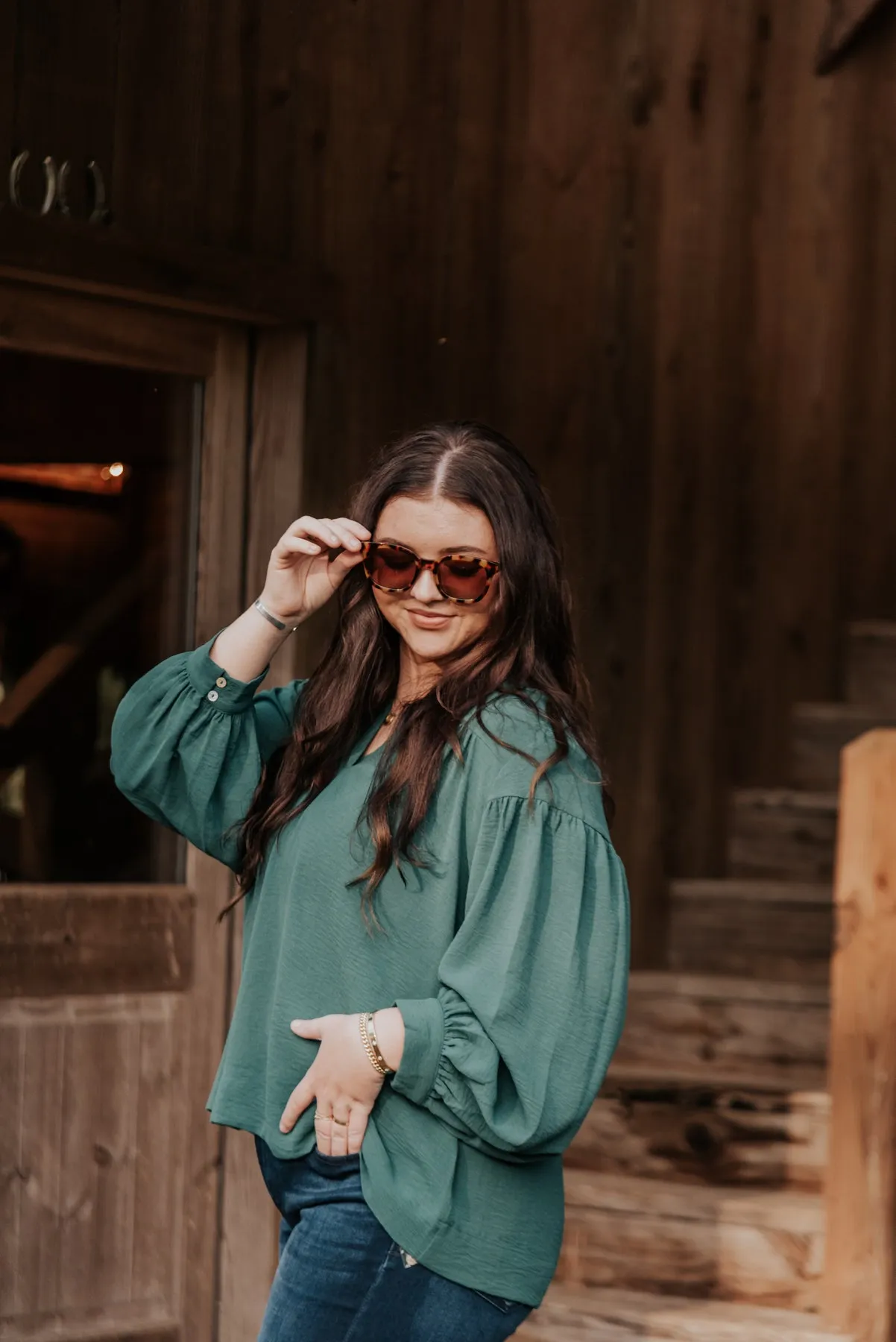 More Than Enough Green Top-
