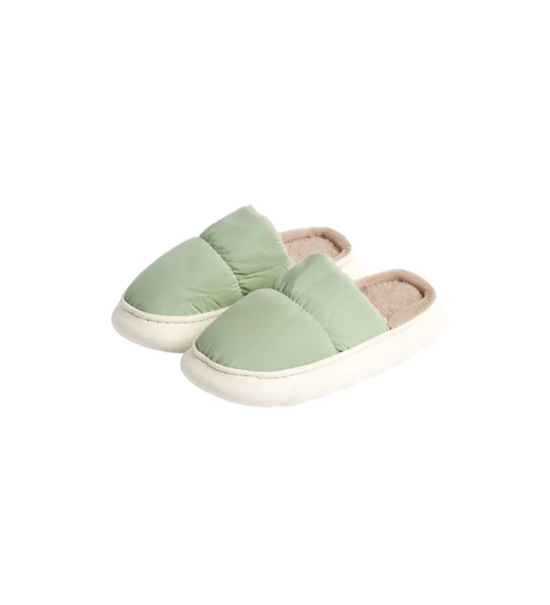 Pantuflas Acolchada verde