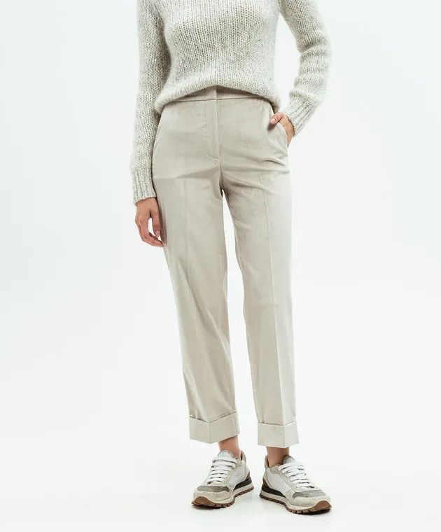 Peserico Beige corduroy pants
