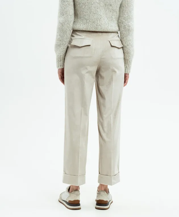 Peserico Beige corduroy pants