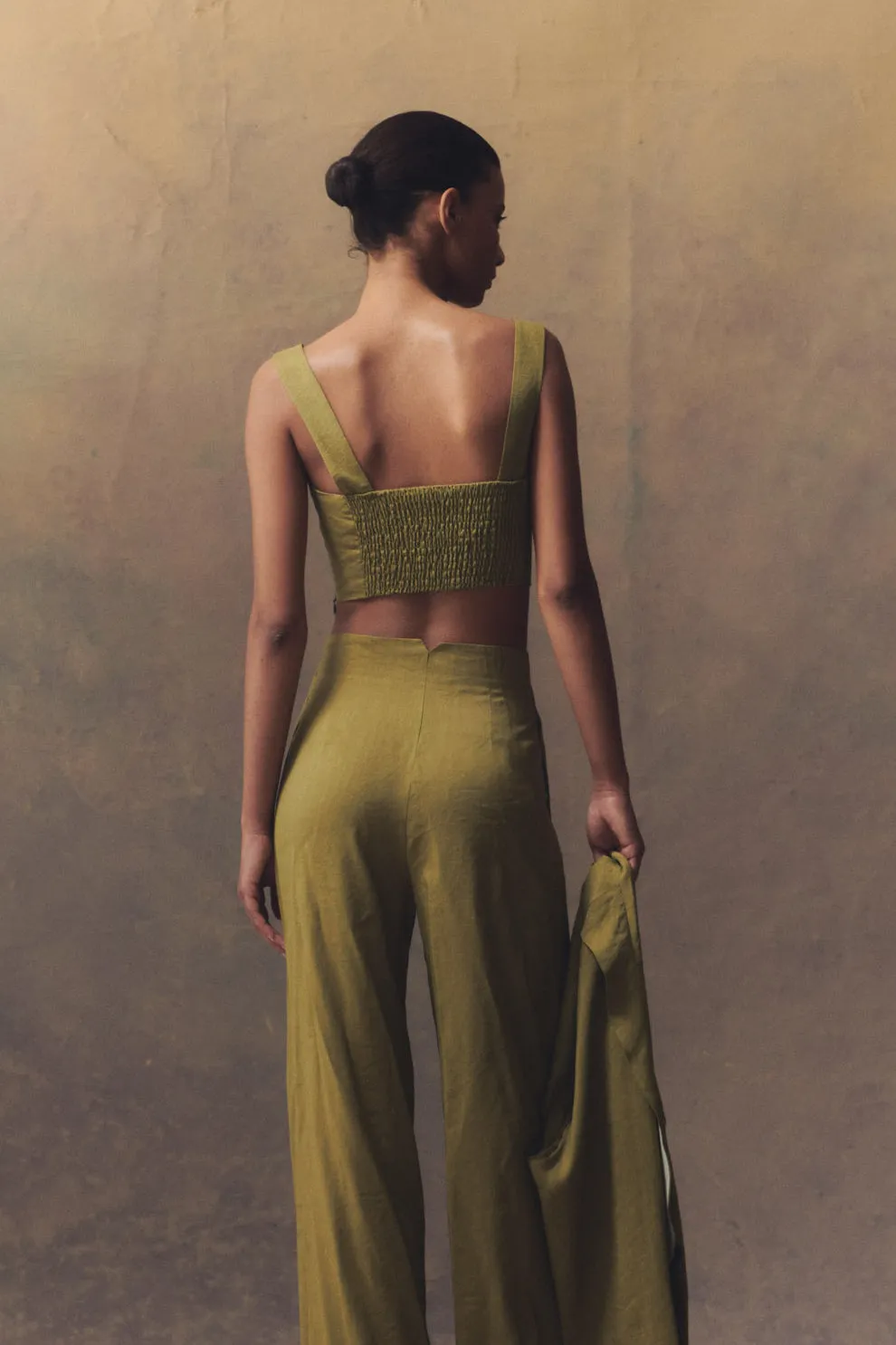 She, lavender bustier top