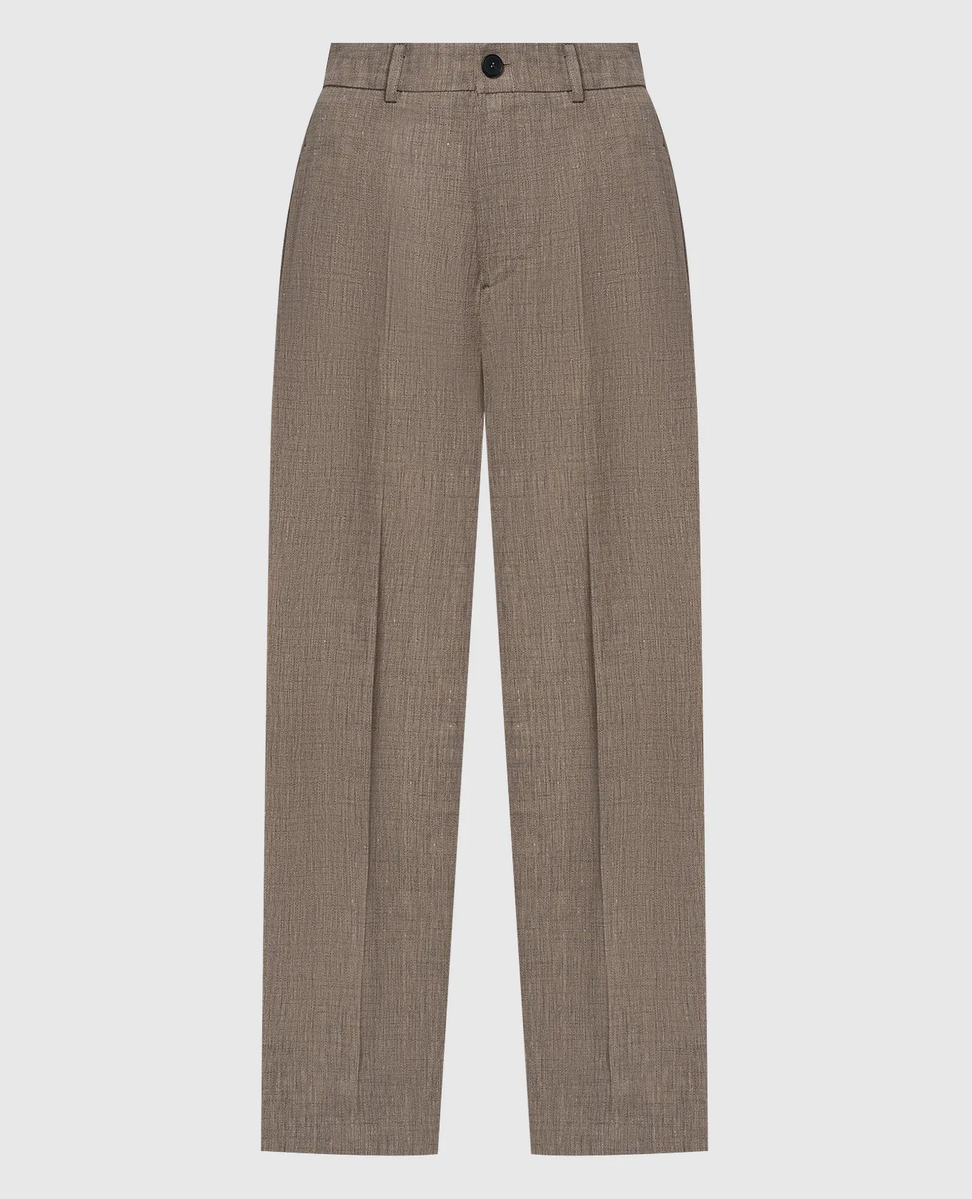 Solotre Brown pants with linen