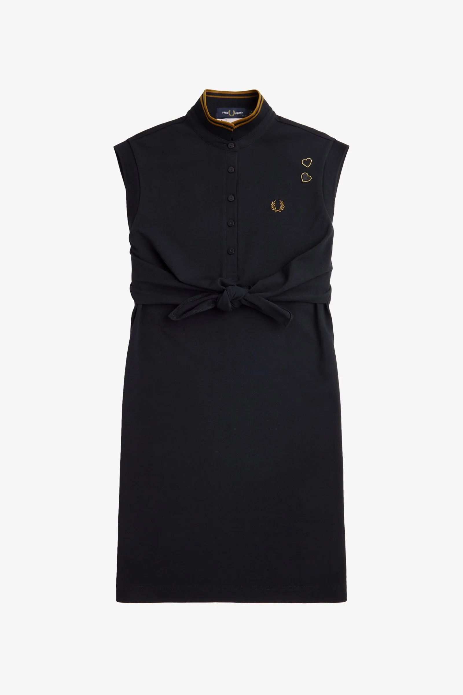 Vestido de piqué anudado en la parte delantera